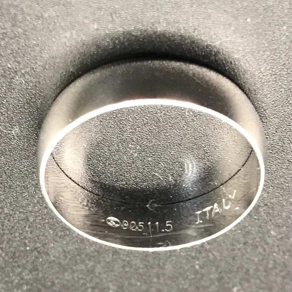 925 Sterling Silver wedding Band Ring size 10 - Picture 7 of 13